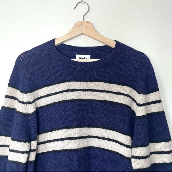Nn07 No Nationality Nathan Stripe Wool Crewneck Sweater - Picture 7 of 9